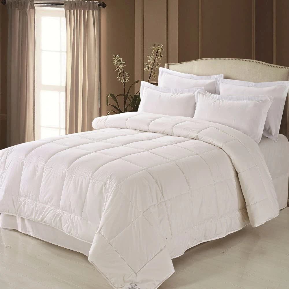 100% Combed Cotton All Season Natural Australia Wool Quilt Duvet